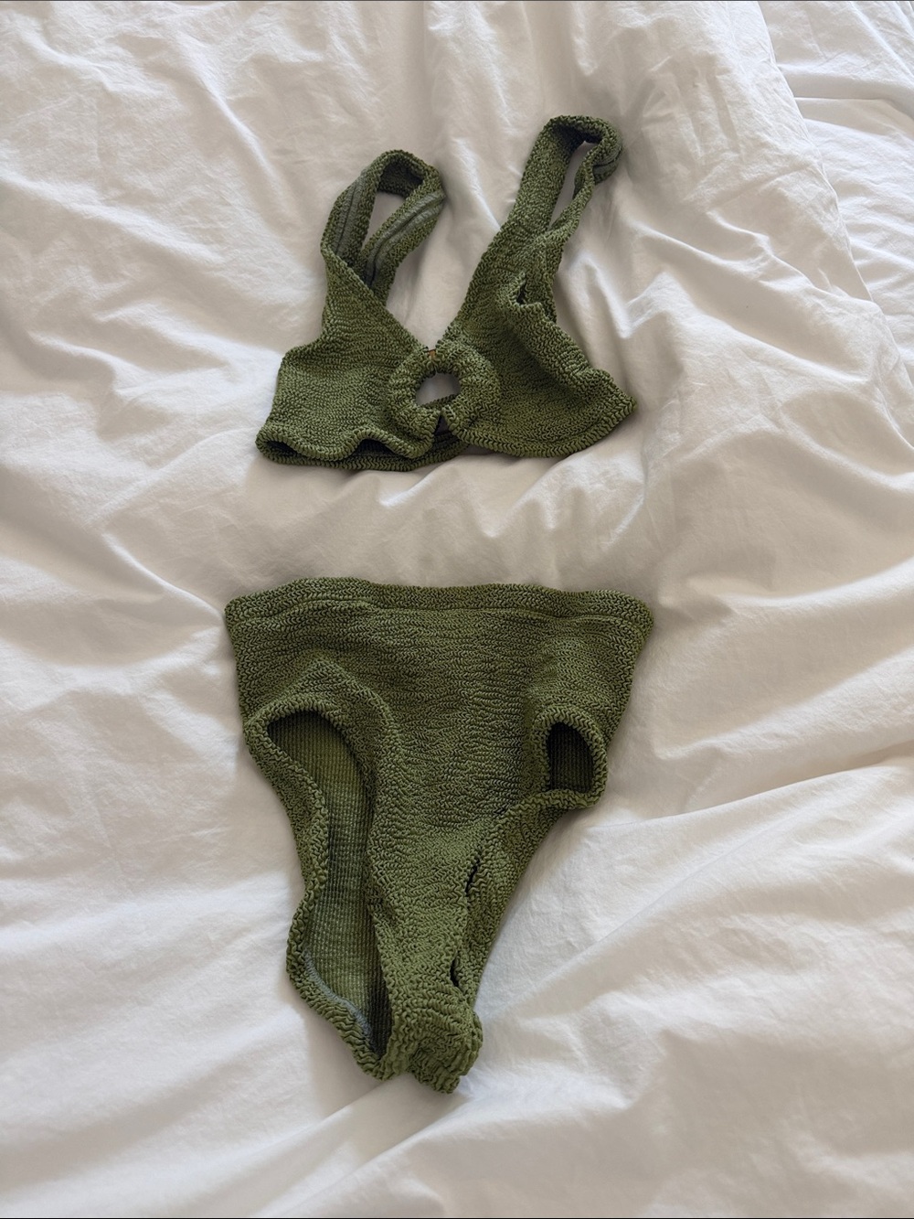 Hunza G Moss Green Ring Bikini